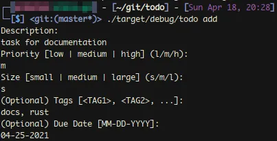 Todo Rust Project