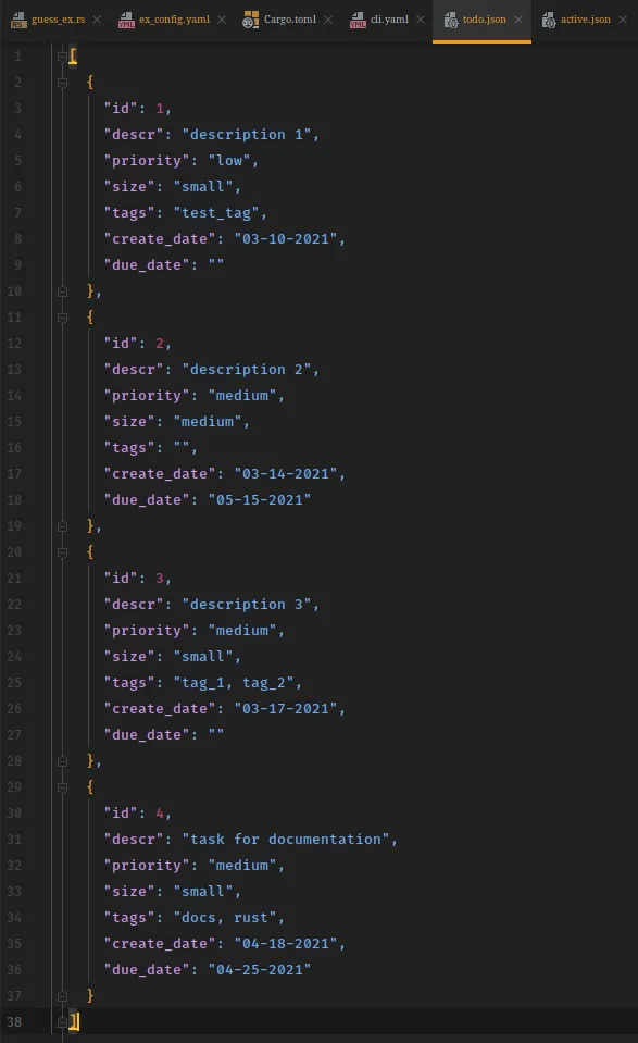 Todo Rust Project