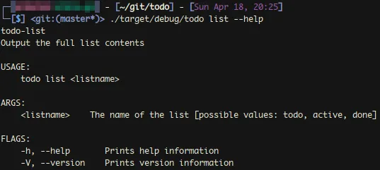 Todo Rust Project